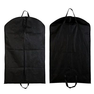 Afbeelding van 1 stofzak, beschermhoes, opbergtas, kostuumtas, voor kostuums, jassen, smoking, herbruikbaar, zwart (60 x 100 cm)