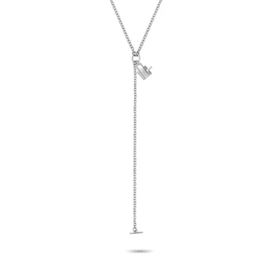Afbeelding van Liebeskind Berlin LJ 1632 N 55 halsketting Roestvrij staal zilver cm Geen edelsteen, cm, staal, edelsteen