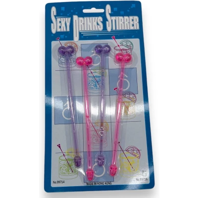 Afbeelding van Sexy Drinks Borsten Stirrer Grappige Roerstokjes voor Feestjes