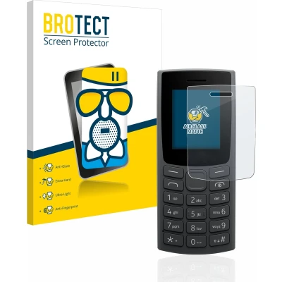 Afbeelding van BROTECT AirGlass Verre Mat (1 Stuk, Nokia 105 (2023)), Smartphone beschermfolie, Grijs