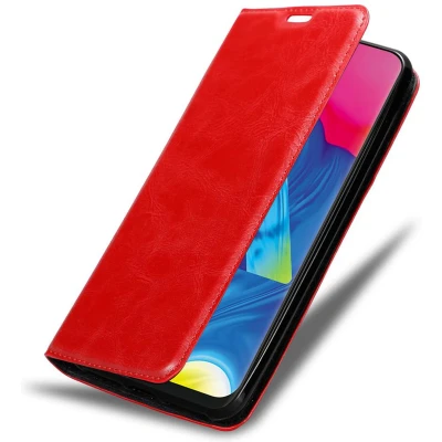 Afbeelding van Cadorabo Hoesje geschikt voor Samsung Galaxy A10 / M10 in APPEL ROOD Beschermhoes met magnetische sluiting, standfunctie en kaartvakje Book Case Cover Etui
