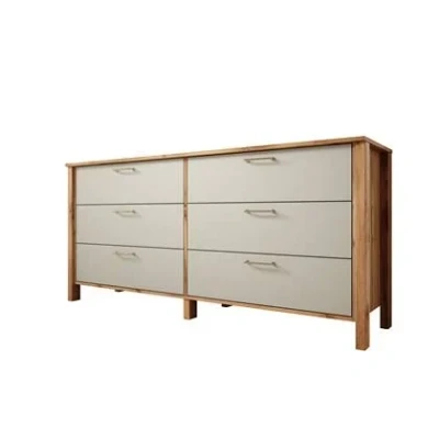 Afbeelding van Meubella Ladekast Isaac Beige 171 cm