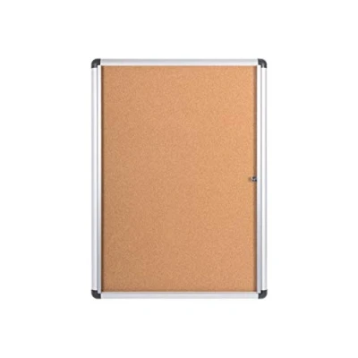 Afbeelding van Bi Office prikbord extra van kurk, met vleugeldeur voor aluminium uminnen, verticaal 9 x A4