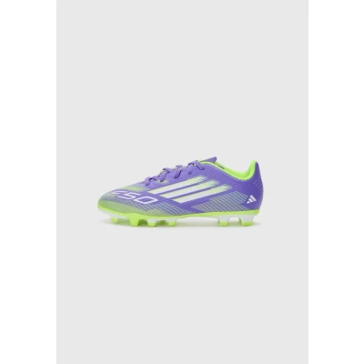 Afbeelding van adidas Performance F50 CLUB Unisex Voetbalschoenen met Kunststof noppen voor kinderen, Maat: 28.5, Purple rush/white/lucid lemon