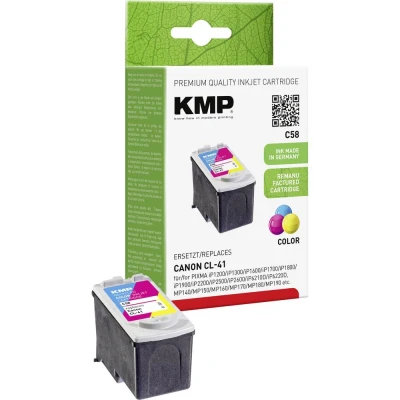 Afbeelding van KMP C58 inktcartridge 1 stuk(s) Cyaan, Magenta, Geel