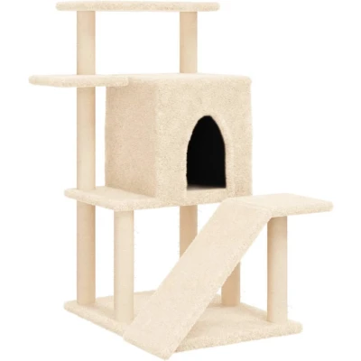 Afbeelding van Kattenmeubel met sisal krabpalen 97 cm crmekleurig