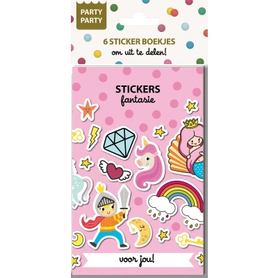 Afbeelding van Party 6 Sticker boekjes Fantasie