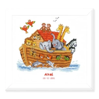 Afbeelding van Ark van Noach geboorte borduren (pakket)