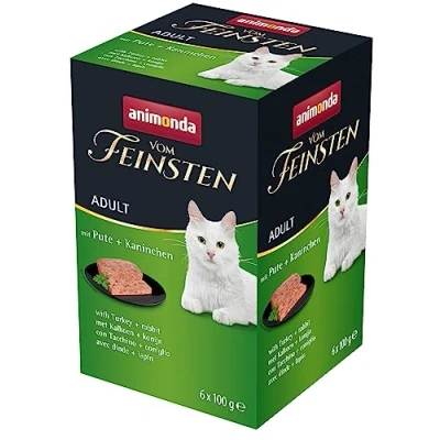 Afbeelding van 6x100g Adult Kalkoen &amp; Konijn animonda Vom Feinsten Kattenvoer