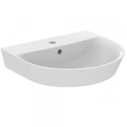 Afbeelding van Ideal Standard Connect Air wastafel Arc 1 kraangat met overloop 60x46cm wit