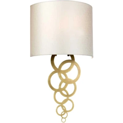 Afbeelding van Elstead Lighting, wandlamp + plafondlamp, Curtis E27 Medium verouderd messing ivoorkleur (E27)