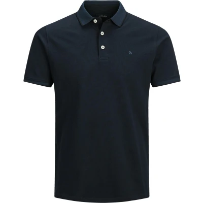 Afbeelding van Jack &amp; Jones Epaulos Poloshirt, Heren, Maat: 7XL, Dark navy