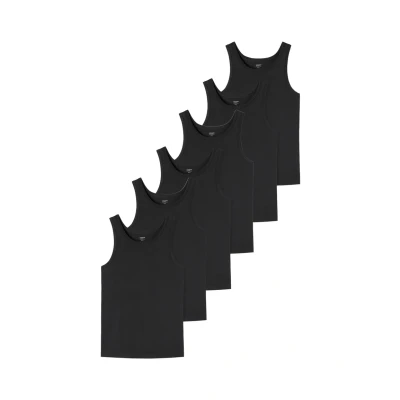 Afbeelding van uncover by Schiesser 6ER PACK Hemd, Heren, Maat: Large, Schwarz