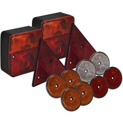 Afbeelding van Benson Complete Set Aanhanger Achterlichten met Reflectoren 12 delig