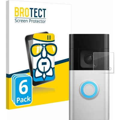 Afbeelding van BROTECT Screenprotector voor Ring Battery Video Doorbell Pro Folie Beschermfolie Beschermglas transparant (6 Stuks)