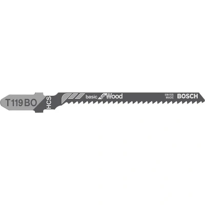 Afbeelding van Bosch Accessories 2608637788 Decoupeerzaagblad T 119 BO Basic for Wood, verpakking van 3 stuks stuk(s)