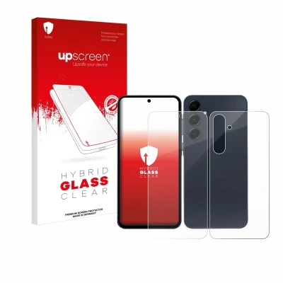 Afbeelding van upscreen Screenprotector voor Samsung Galaxy A55 5G Enterprise Edition (Voor+Achter) Folie Beschermfolie Beschermglas transparant