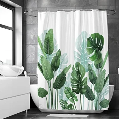 Afbeelding van Loti Living Douchegordijn Anti Schimmel Strelitzia Inclusief ringen Waterdicht Polyester 180x200 cm