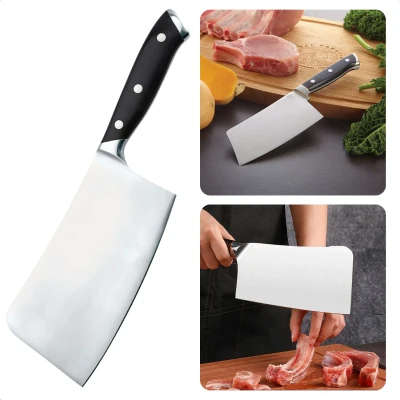 Afbeelding van Cheqo® Hakmes 17.5cm Hakbijl Chopper Keukenbijl Keukenmes Keuken Bijl