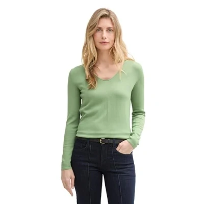 Image de TOM TAILOR Pull pour femme, 37116 True Green, L
