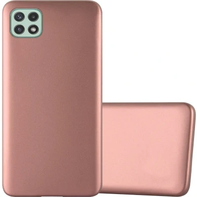 Afbeelding van Cadorabo Hoesje geschikt voor Samsung Galaxy A22 5G in METALLIC ROSE GOUD Beschermhoes gemaakt van flexibel TPU silicone Case Cover