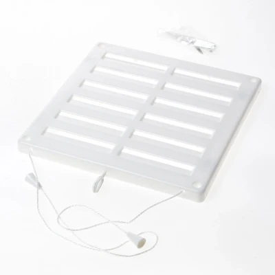 Afbeelding van Weckx Schuifrooster met trekkoord kunststof wit afsluitbaar20 x 20cm 704