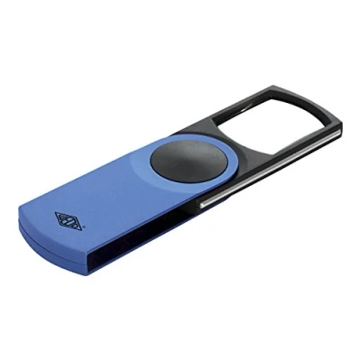 Image de WEDO Loupe rectangulaire SWING IT avec LED, bleu métallique