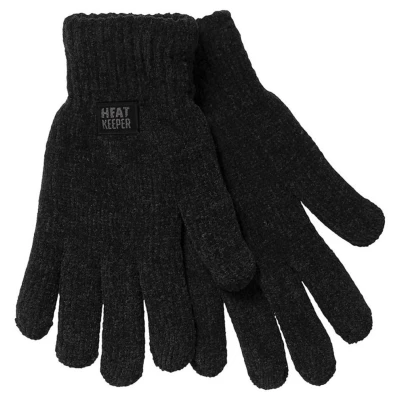 Afbeelding van Heatkeeper Handschoen Chenille Handschoenen Zwart One Size