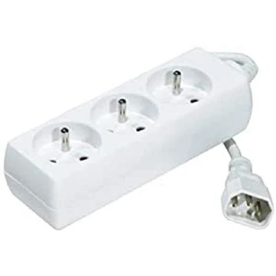 Image de Multiprise onduleur 3 prises / cordon IEC C14 blanche 1,5 m