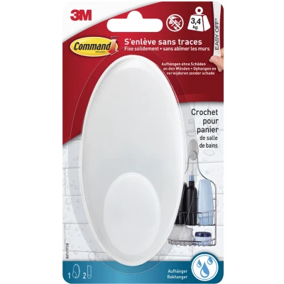 Afbeelding van 3M Command badkamer douchekop (l x b h) 127 64 41 mm Wit Inhoud: 1 stuk(s)