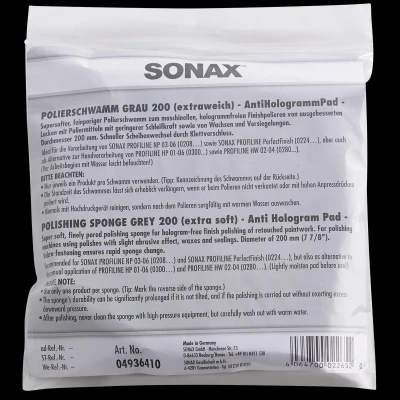 Afbeelding van SONAX Soft Foam Pad 200 (1 stuk) superzachte spons met fijne poriën voor machinaal polijsten Ref. Artikelnummer: 04936410