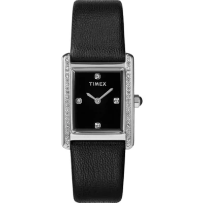 Afbeelding van Timex Hailey TW2W63800 Horloge Leer Zwart Ø 24 mm