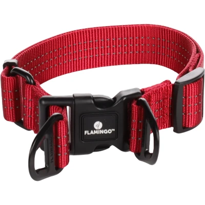 Afbeelding van Flamingo Zorba Halsband Honden Rood L 45 65cm 32mm 1st 133983