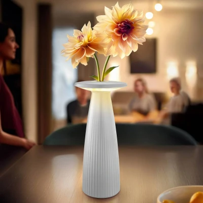Afbeelding van Nuflair LED tafellamp, wit, IP54, dimbaar, 24 cm