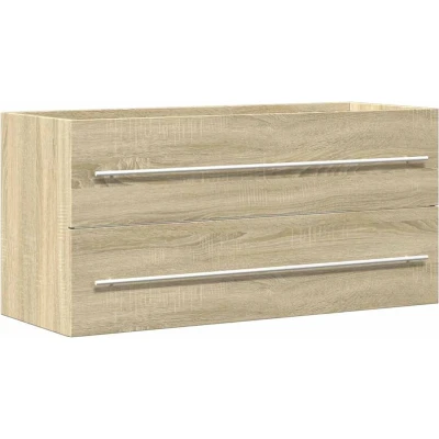 Afbeelding van Wastafelkast 100x38,5x48 cm spaanplaat sonoma eikenkleurig
