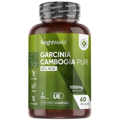 Afbeelding van WeightWorld Garcinia Cambogia capsules 1000 mg Met 60% hydroxycitroenzuur (HCA) 60 voor 2 maanden