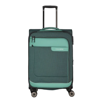 Afbeelding van Travelite Viia 4 Wheel Trolley M Expandable green Zachte koffer