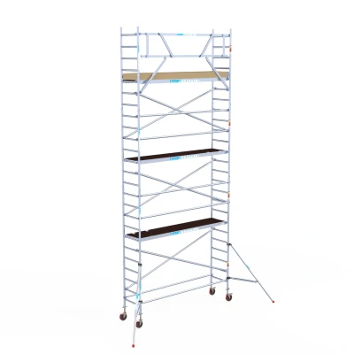 Afbeelding van Euroscaffold Rolsteiger Budget Schoren L305xB75 8.20m werkhoogte Houten platformen