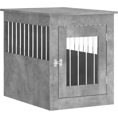 Afbeelding van vidaXL Hondenbench 55x75x65 cm bewerkt hout betongrijs