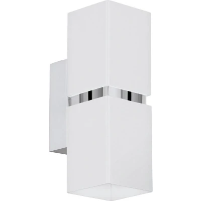 Afbeelding van EGLO Passa Wandlamp 2 Lichts Chroom, Wit