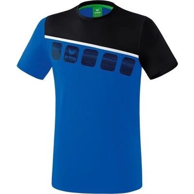 Afbeelding van Erima 5 C T shirt new royal/zwart/wit 34 / M