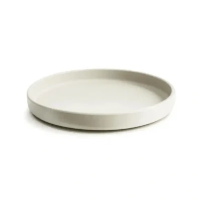 Afbeelding van Mushie Bord Rond Silicone Met Zuignap Ivory