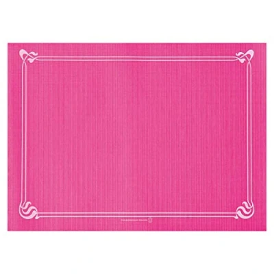 Afbeelding van Papieren Placemats fuchsia, motief wit 500 stuks (31x43cm)