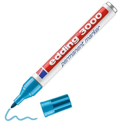 Afbeelding van Viltstift edding 3000 rond 1.5 3mm lichtblauw