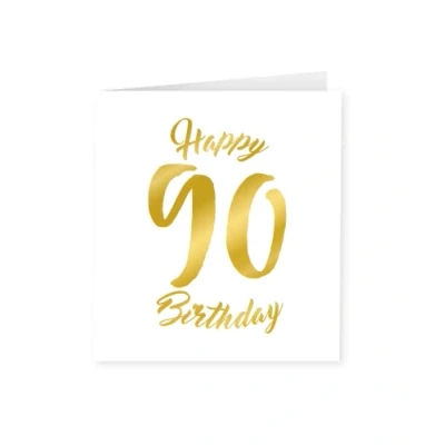 Afbeelding van Gold white cards 90 years