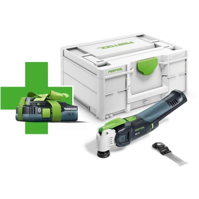Afbeelding van Festool VECTURO OSC 18 E Basic 4.0 Promo 2022 18V Li Ion accu oscillerende multitool set in systainer met gratis 4.0Ah