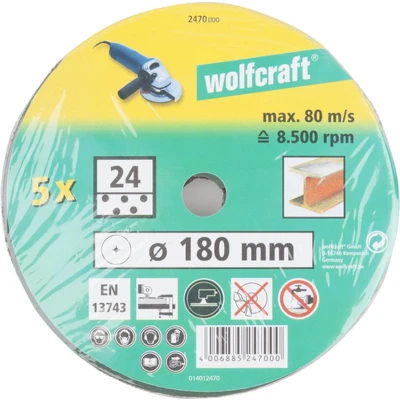 Afbeelding van Wolfcraft Fiberschuurschijf voor metaal, Ø 180 mm