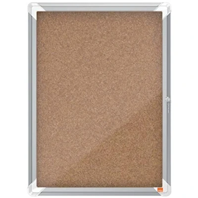 Afbeelding van Nobo Prikbord, kurk, afsluitbaar, 4 x A4, Premium Plus, bruin, 1902561