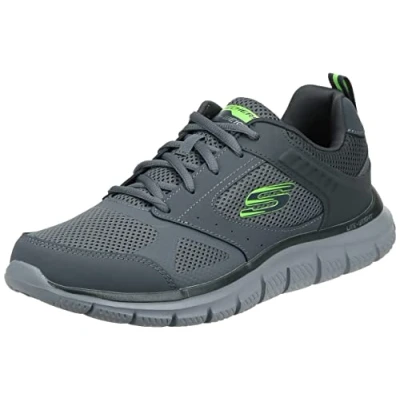 Afbeelding van Skechers Summits Louvin, mocassin voor heren, Charcoal Leather Mesh Trim