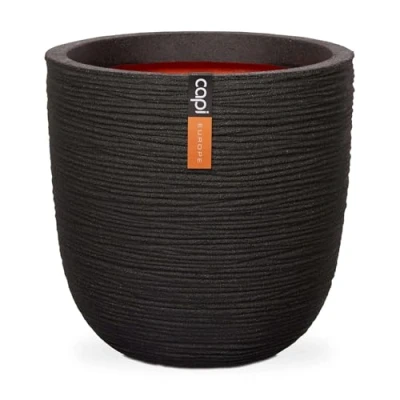 Afbeelding van Bloempot Nature Rib 43x41 cm zwart KBLR933